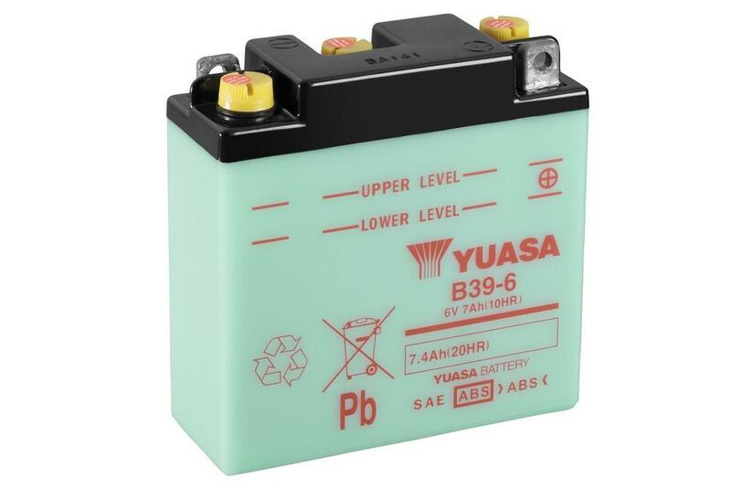 Batería YUASA B39-6 Dry charged (sin electrolito)
