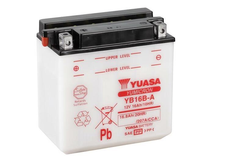 Batería YUASA YB16B-A Dry charged (sin electrolito)