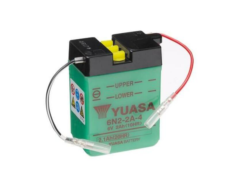 Batería YUASA 6N2-2A-4 Dry charged (sin electrolito)