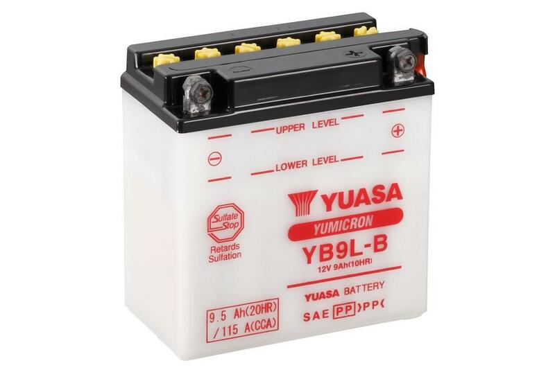 Batería YUASA YB9L-B Dry charged (sin electrolito)