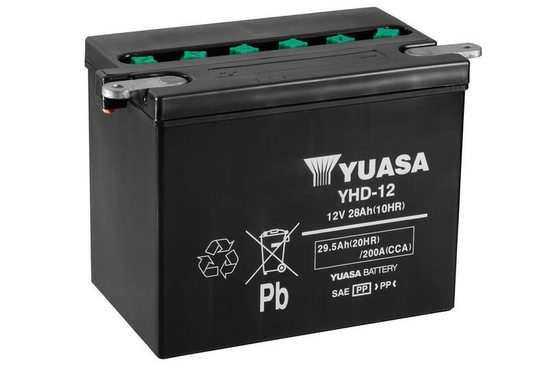 Batería YUASA YHD-12 Dry charged (sin electrolito)