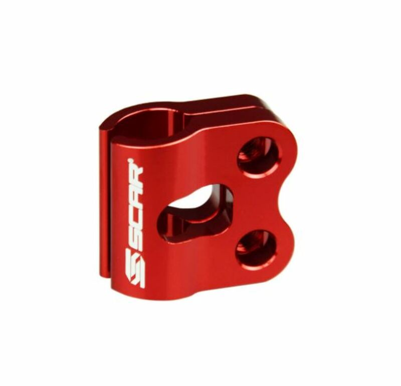 Abrazadera latiguillo de freno delantero SCAR - Rojo