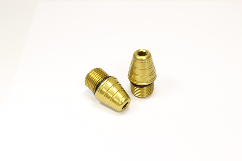 Contrapesos roscados de manillar GILLES TOOLING dorado M18x1,5 mm