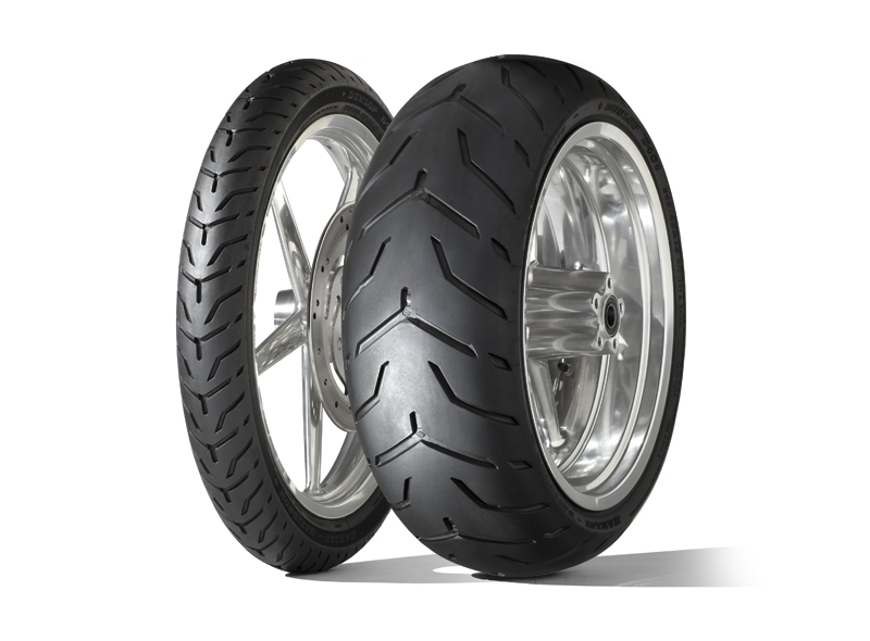 Neumático DUNLOP D408 F SW (HARLEY-D) Banda blanca delgada 130/80 B 17 M/C 65H TL