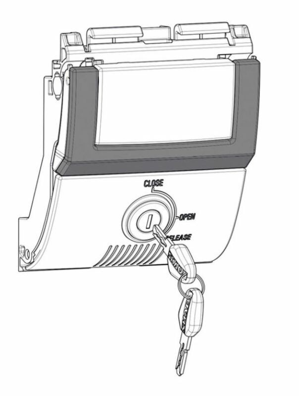 Cerradura para baúl SHAD SH48 gris titanio