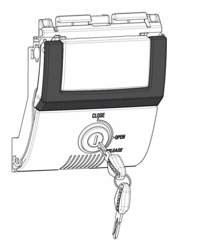 Cerradura para baúl SHAD SH48 gris oscuro