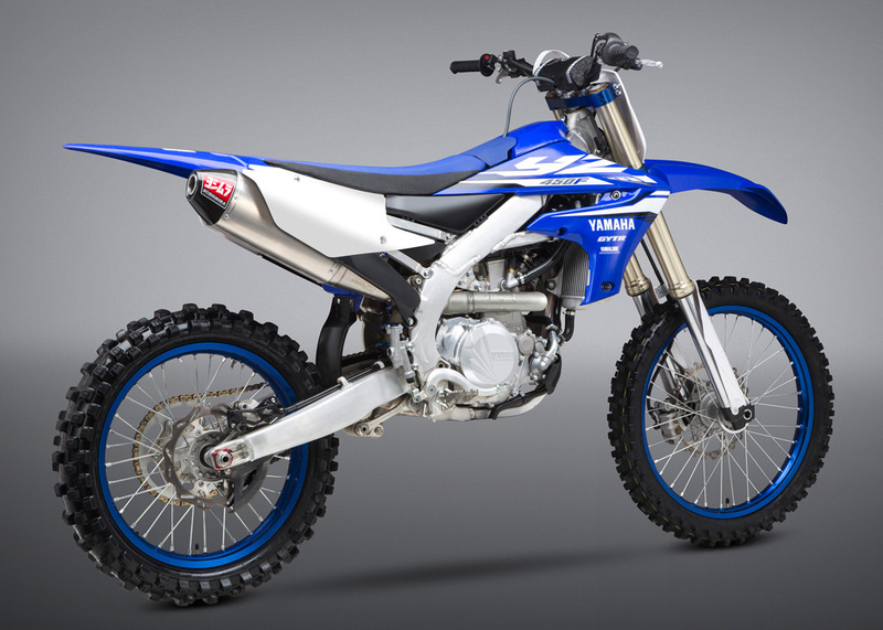 Linea completa escape Yoshimura Signature RS-4, acero inox, Silencioso aluminio, Yamaha YZ450F