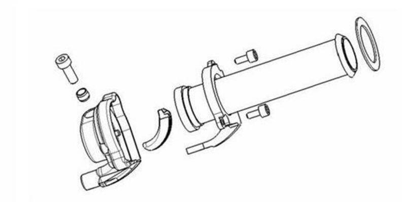 Acelerador con maneta Domino Piaggio 112mm 3748.03