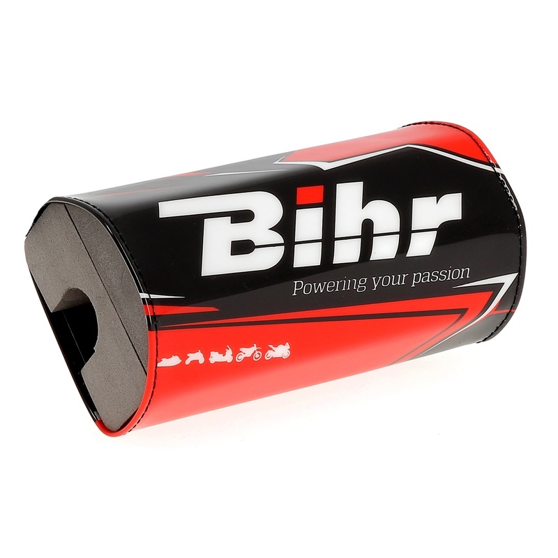 Morcilla protectora BIHR para manillar sin barra negro/rojo