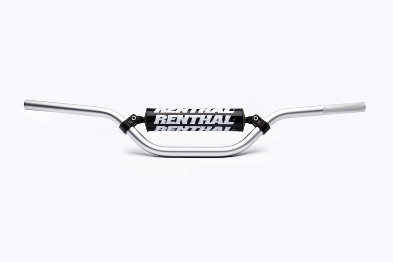Manillar RENTHA Pit Bike +100cc plata con protector negro 611-01-SI-03-219