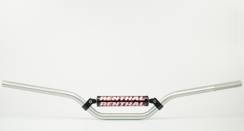 Manillar Renthal trial 5.0 plata con protector negro 660-01-SI-04-254