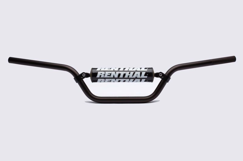 Manillar Renthal quad medio negro con protector negro 677-01-BK-03-219