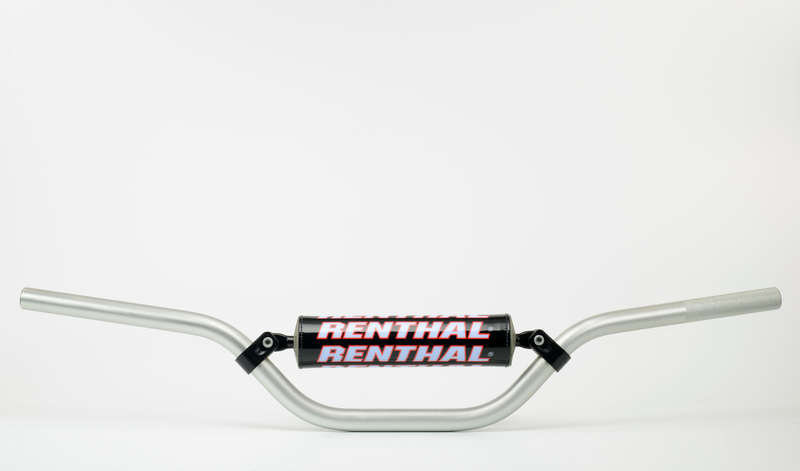 Manillar Renthal Carmichael minicross plata con protector negro 784-03-SI-03-219