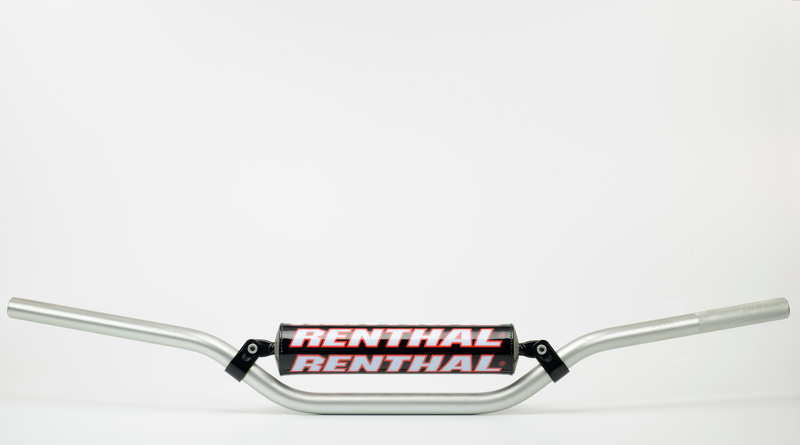 Manillar Renthal motocross Carmichael plata con protector negro 971-08-SI-01-185