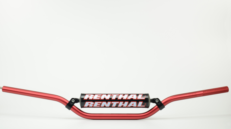 Manillar Renthal motocross Carmichel rojo con protector negro 971-08-RD-01-185
