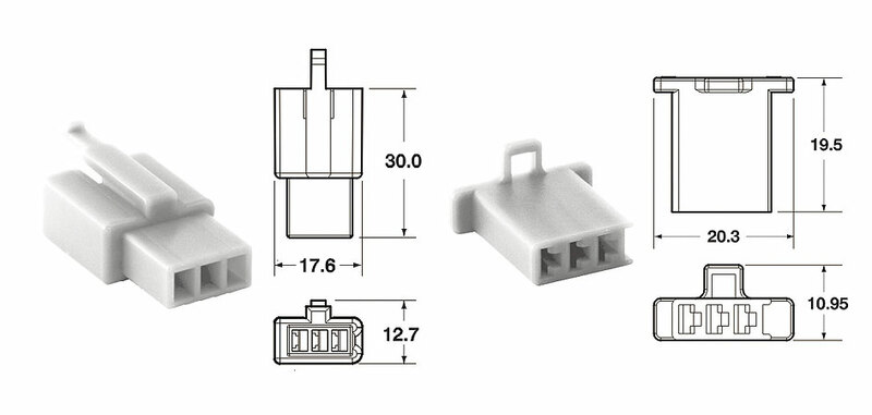 Juego de conectores 3 vias 110 ML BIHR tipo original Ø0,5mm²/0,85mm² - 5 Juegos completo