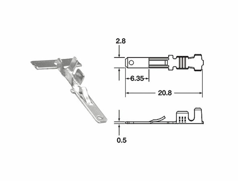 Terminal de cable macho serie 110 ML BIHR Ø0,85mm²/1,25mm² - 50 uds
