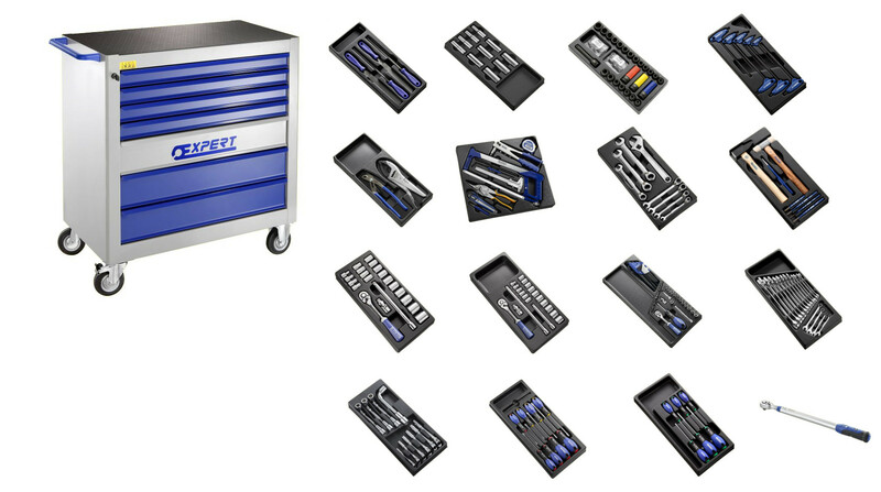 Carros de taller EXPERT XL equipado de 250 herramientas - 7 Cajones