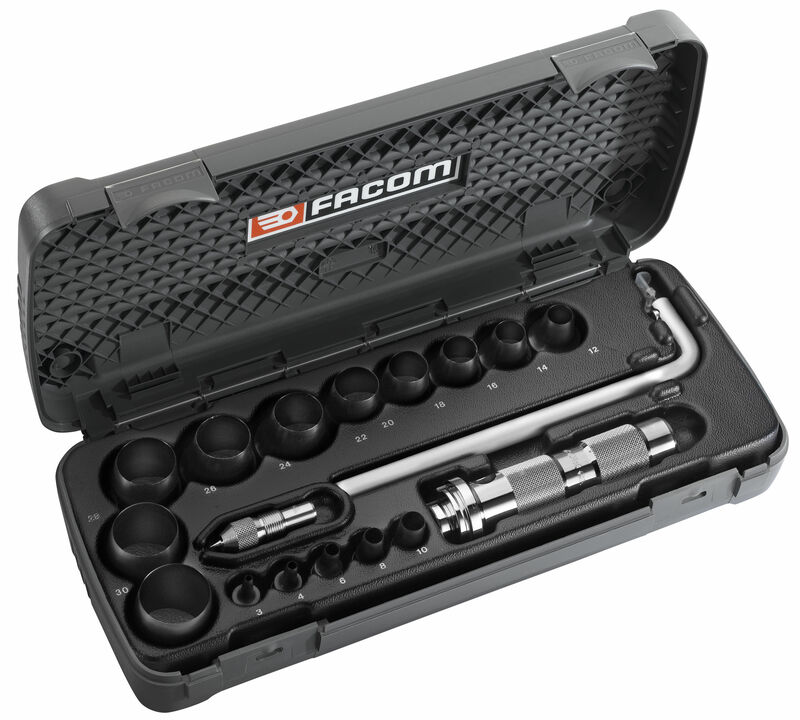 Caja sacabocados FACOM ø3-30mm
