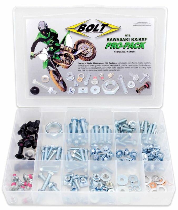 Kit de tornillería BOLT Pro Pack - Kawasaki KX/KXF 2003-2013
