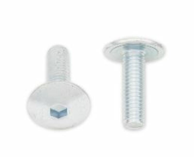 Pack 10 tornillos cabeza redonda plana BOLT M6 x 1,00 x 20mm