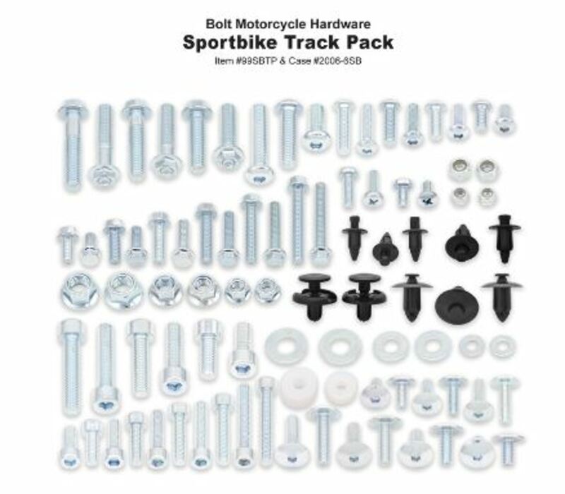 Kit de tornillería BOLT Track Pack Street Honda/Kawasaki/Suzuki/Yamaha