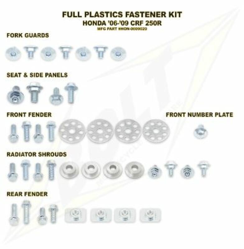 Kit tornillería de plástica Bolt 00-07 CR125/250 00-04 CRF450R