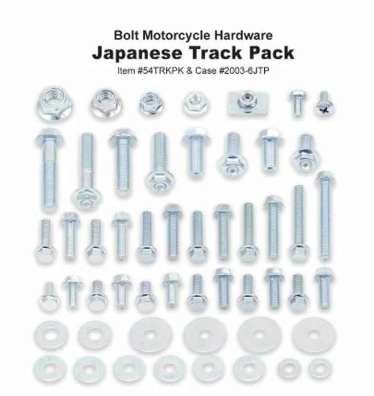 Kit de tornillería BOLT Track Pack II Honda/Kawasaki/Suzuki/Yamaha