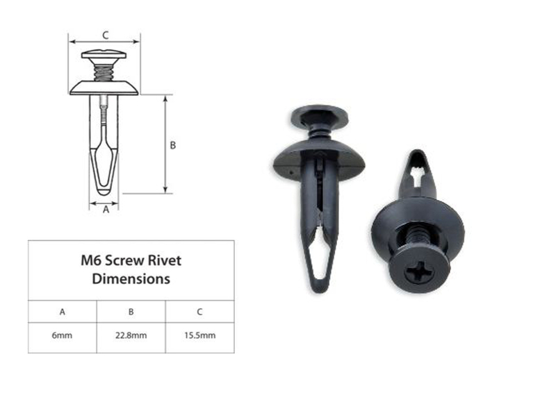 Pack 10 remachese plástico M6 BOLT