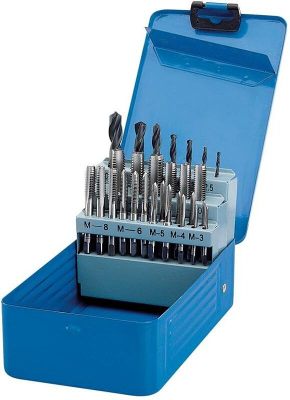 Caja de machos de roscar y brocas métrico DRAPER 28 uds