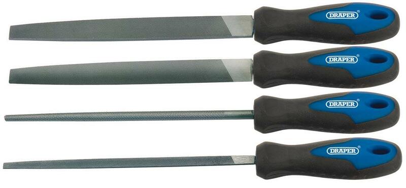 Juego de 4 limas planas DRAPER 200mm