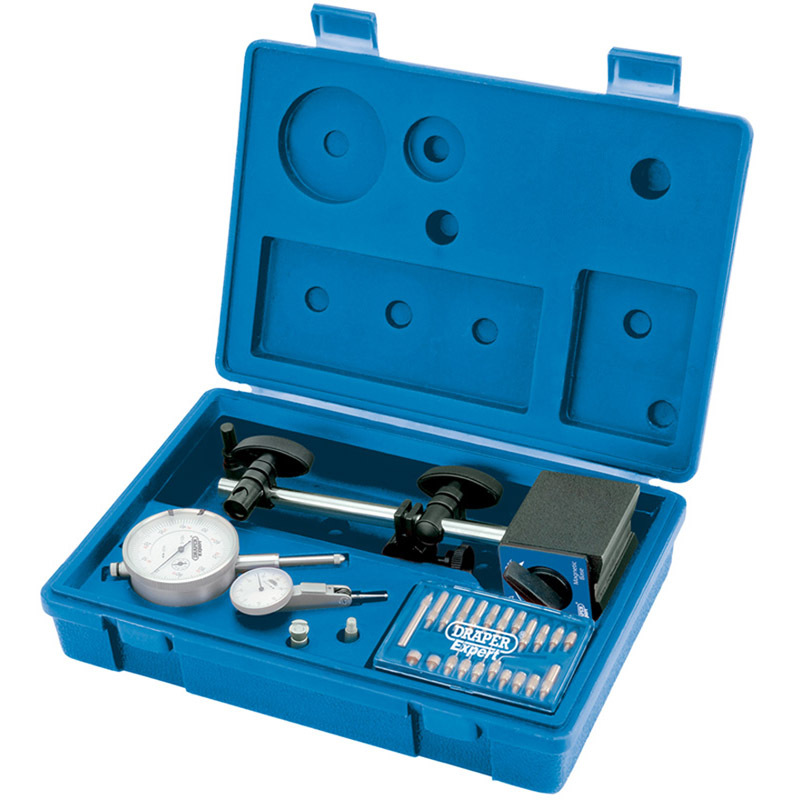 Kit comparador con soporte magnético DRAPER