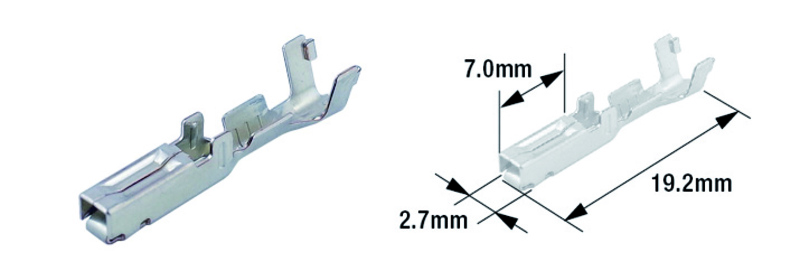 Terminales de cable hembra TOURMAX (50 uds) tipo 070 (FRY)