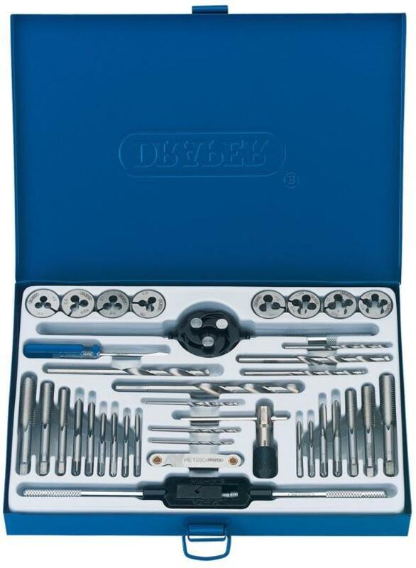 Kit machos de roscar y terrajas DRAPER 37 uds
