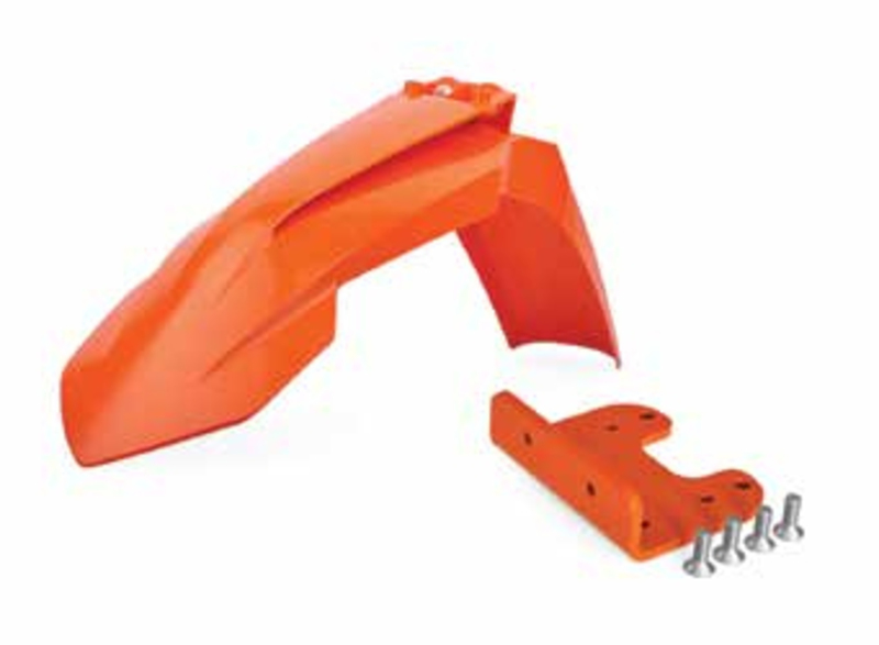 Guardabarros delantero POLISPORT Restyling naranja con adaptador