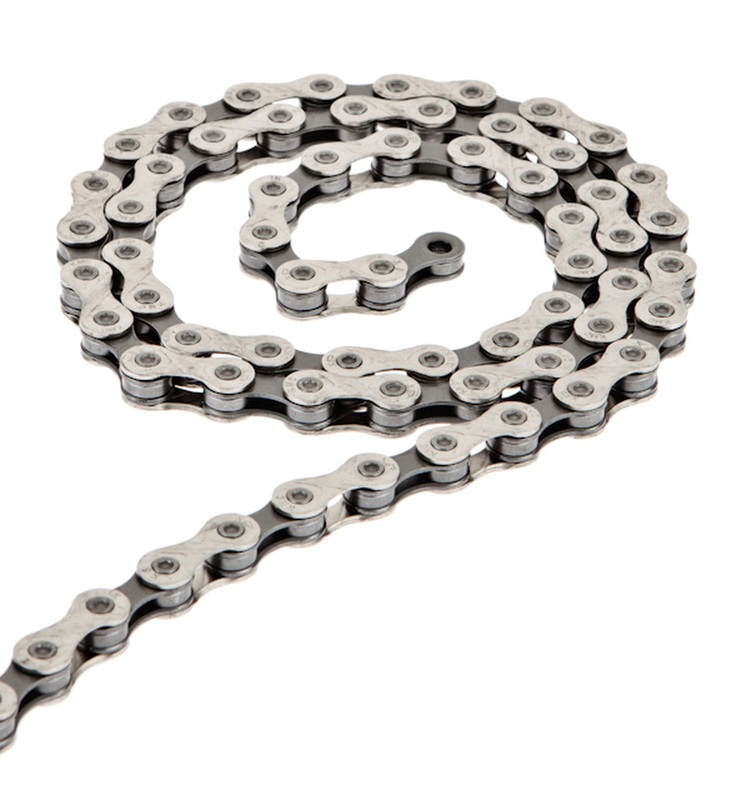 Cadena KMC X11 OEM 11 velocidades 126 eslabones plata/negra