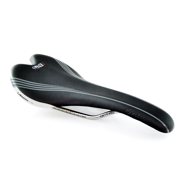 Sillín bicicleta Racing VELO Miles Vex VL1491. Raíles titanio. Unisex. Color negro