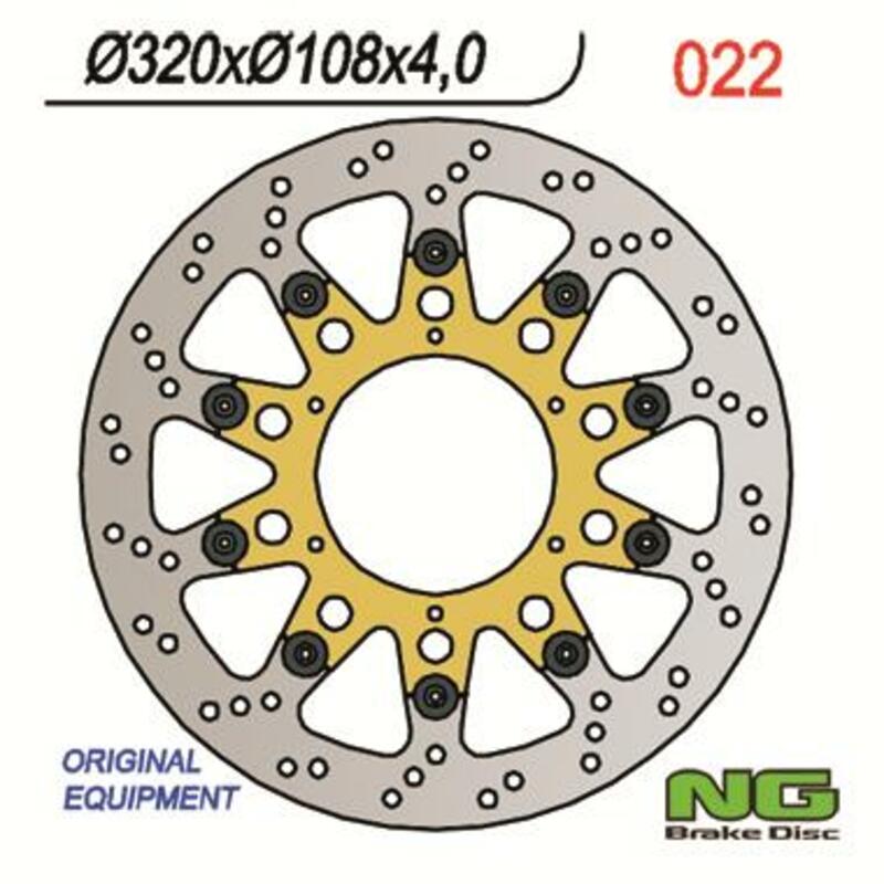 Disco de freno NG BRAKES redondo flotante