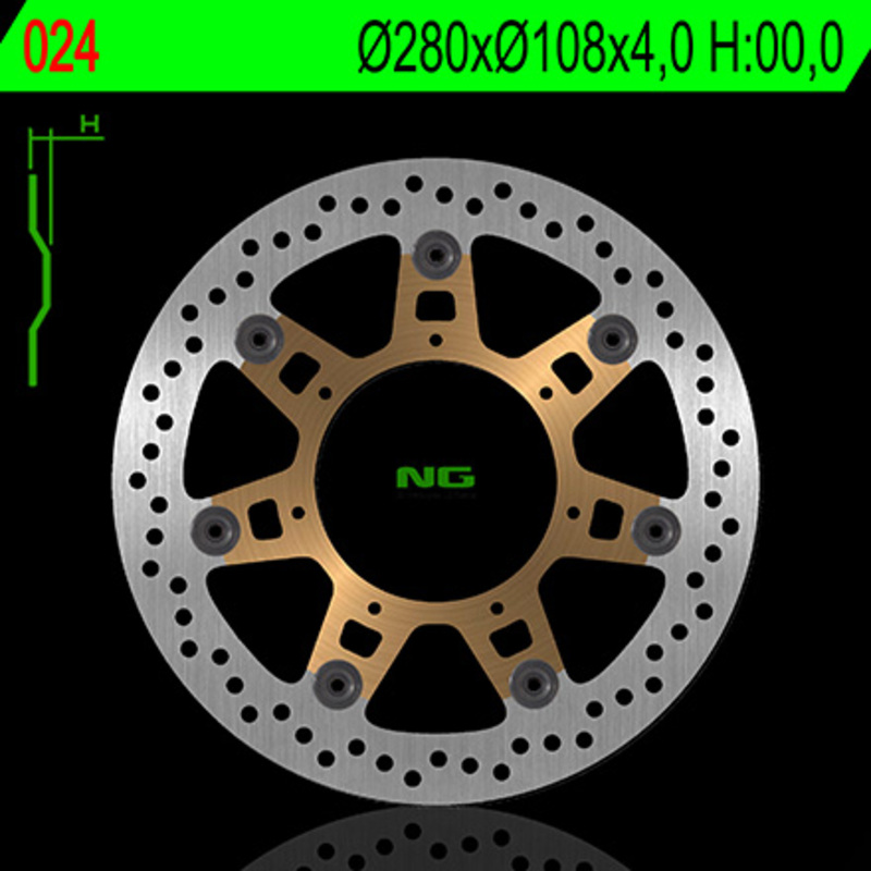 Disco de freno NG BRAKES redondo flotante