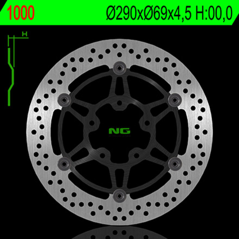 Disco de freno NG BRAKES redondo flotante