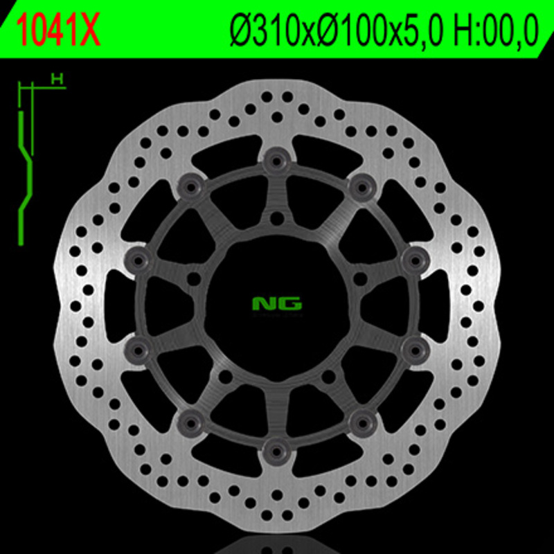 Disco de freno NG BRAKES ondulado flotante