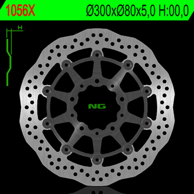 Disco de freno NG BRAKES ondulado flotante