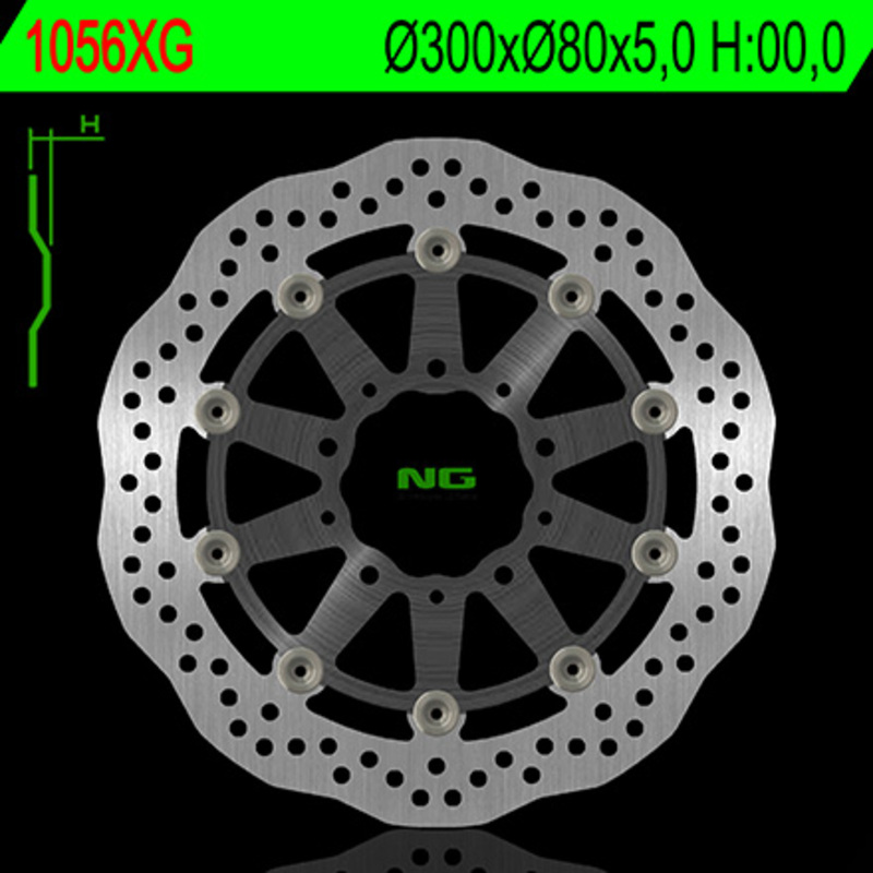 Disco de freno NG BRAKES ondulado flotante