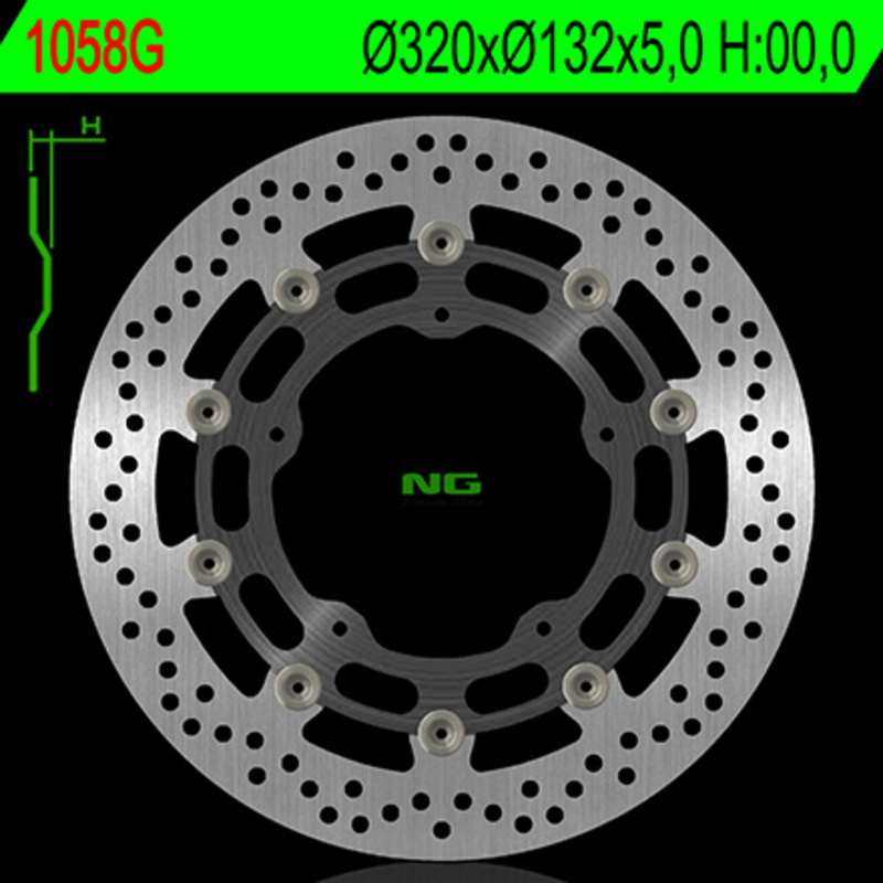 Disco de freno NG BRAKES redondo flotante