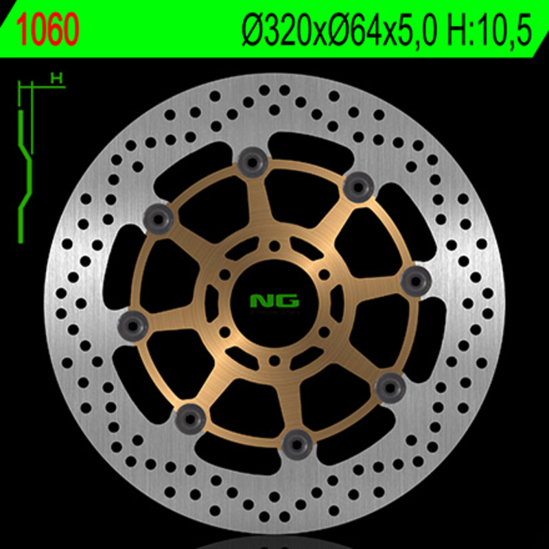 Disco de freno NG BRAKES redondo flotante