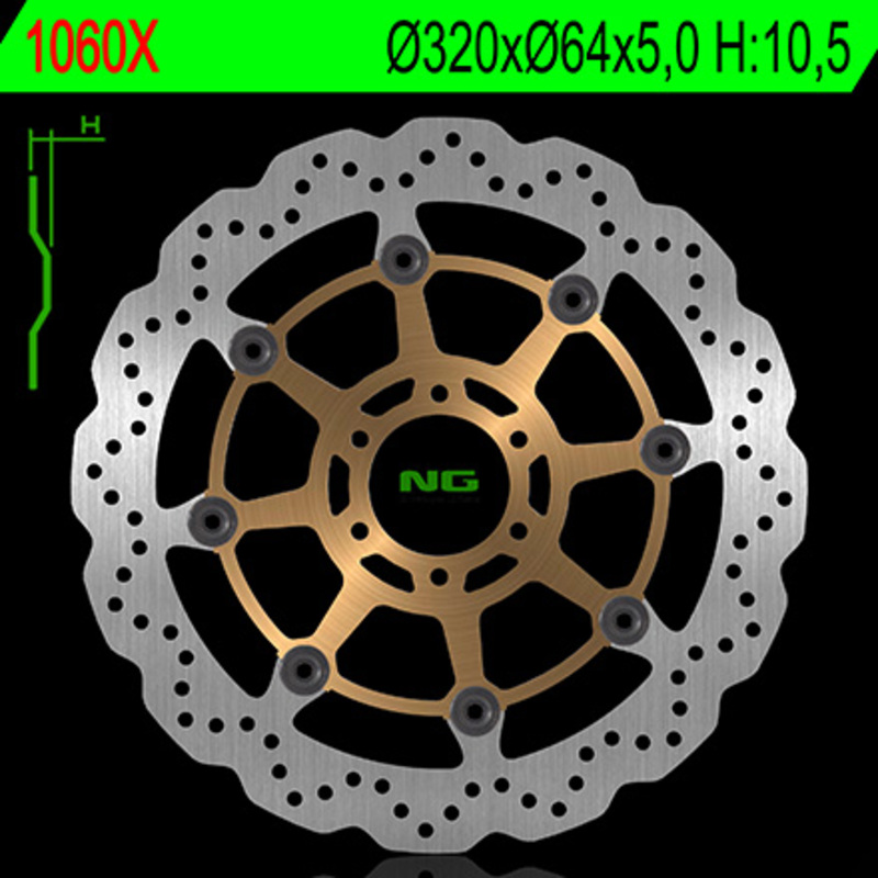 Disco de freno NG BRAKES ondulado flotante