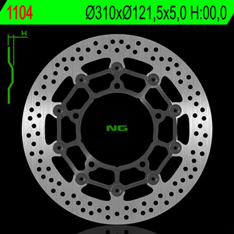 Disco de freno NG BRAKES redondo flotante