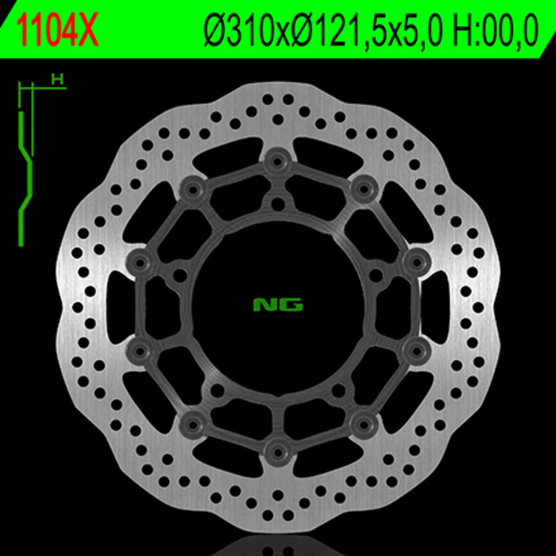 Disco de freno NG BRAKES ondulado flotante