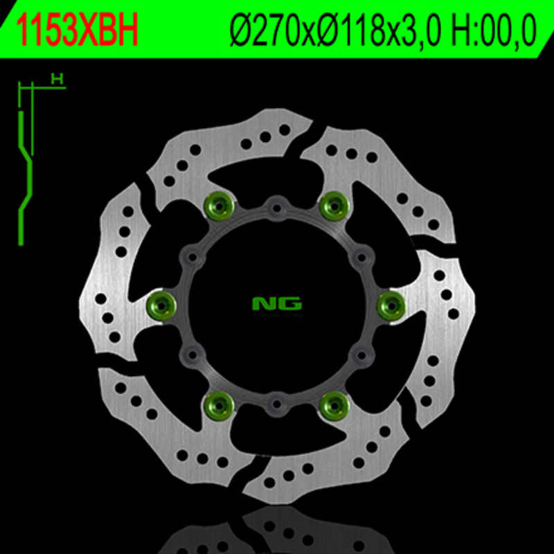 Disco de freno NG BRAKES ondulado flotante