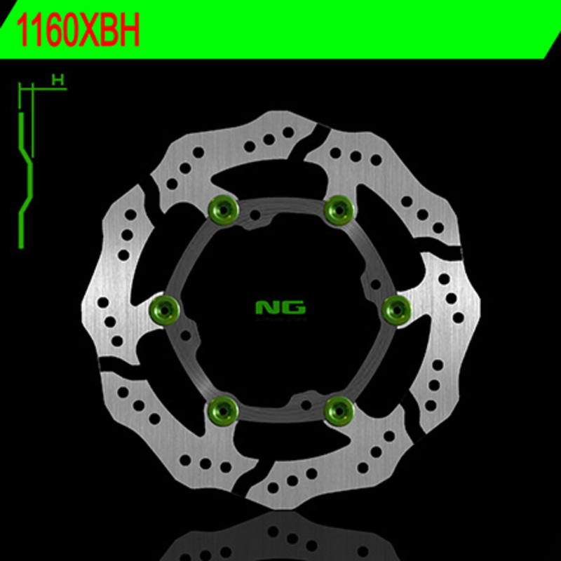 Disco de freno NG BRAKES ondulado flotante